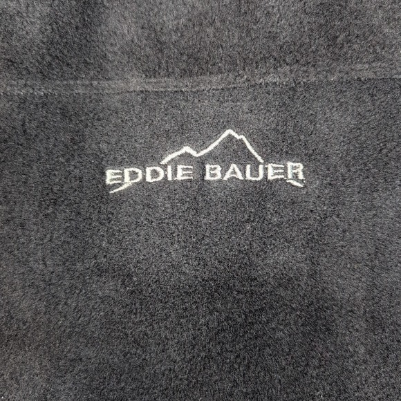 Eddie Bauer‎ Vest Mens XL Black Gorpcore Outdoors Zip Up Pockets Soft Fleece - Picture 9 of 10